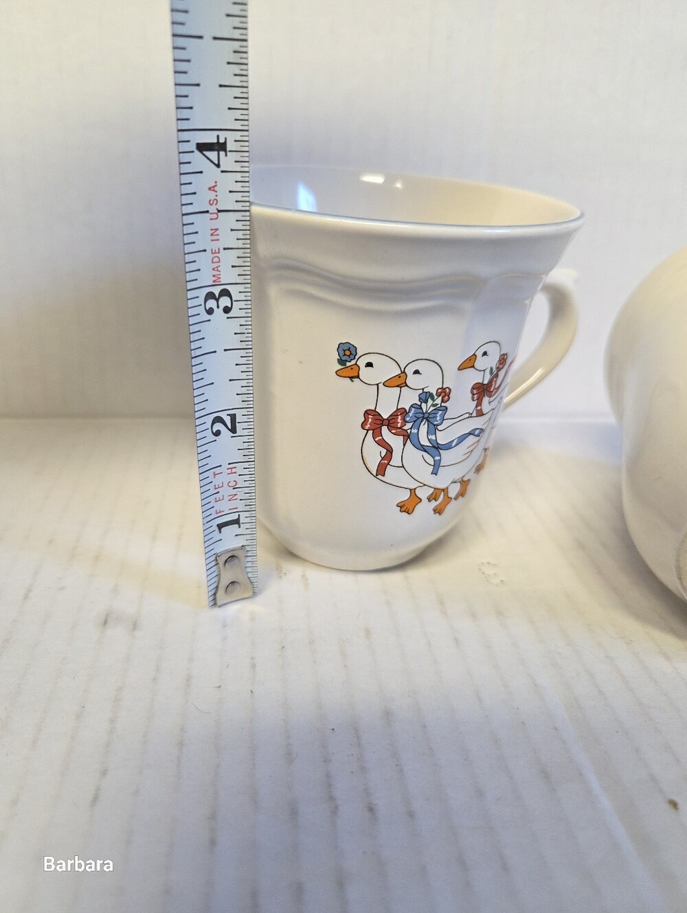 BrickOven 80s Stoneware Set of 2 Ceramic Geese Mugs/Cups - Picture 8 of 8